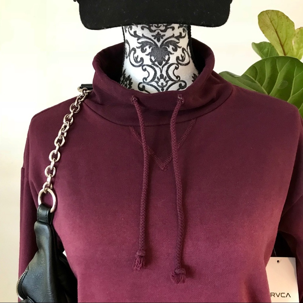 🔥🔥RVCA - CROP MOCK NECK SWEATSHIRT🔥🔥 - Picture 4 of 8